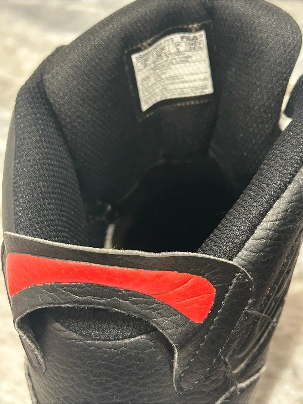 Fila Kids Black, White & Red High-Top Sneakers